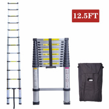 12.5FT(3.8 Meters) Compact Folding Adjustable Portable Aluminium Telescopic Ladder